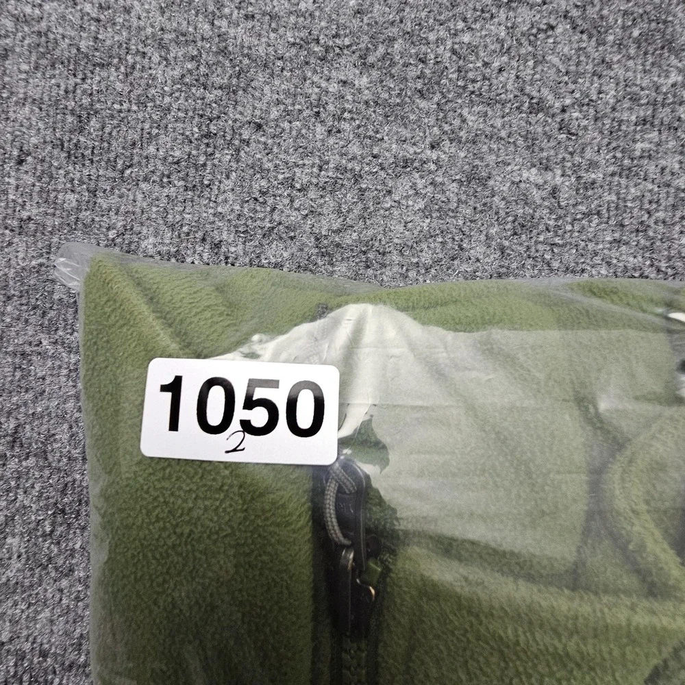 The North Face Fleece Jacket Mens 2XL Green Full Zip‎ Stand Collar Pockets TNF